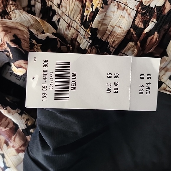 A&F Brown Floral Drop Waist Mini Dress - Picture 5 of 5